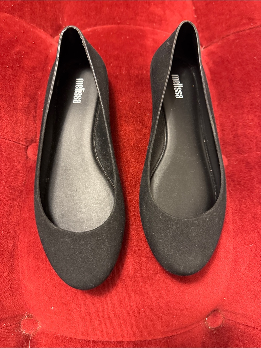 Melissa Black Women's Ballet Flats - Sleek Round Toe